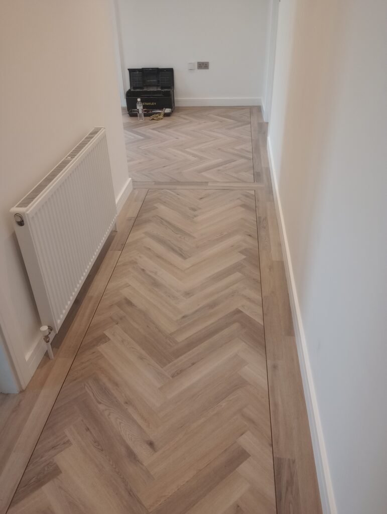 Herringbone flooring in Wichford