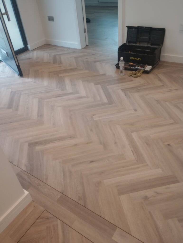 LVT Herringbone flooring