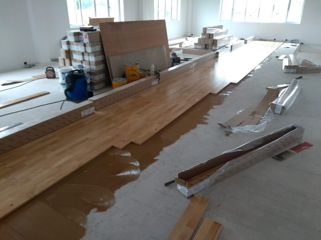Wood flooring in offices