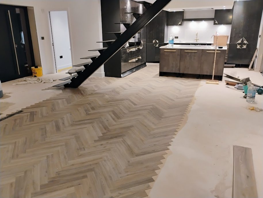 the village peterborough, herringbone floors